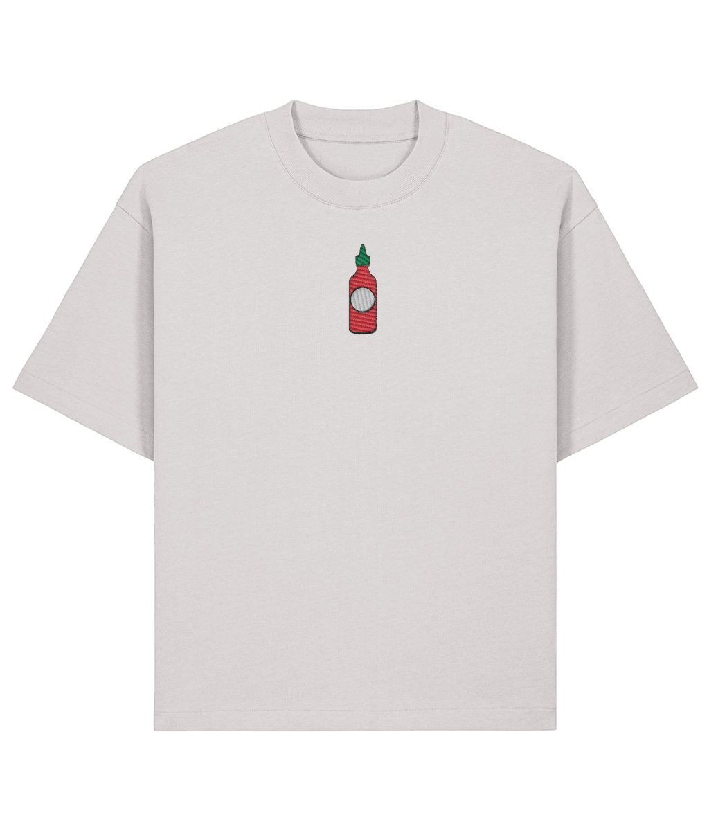"Asian Hot Chili Sauce" Oversized Shirt — back print white
