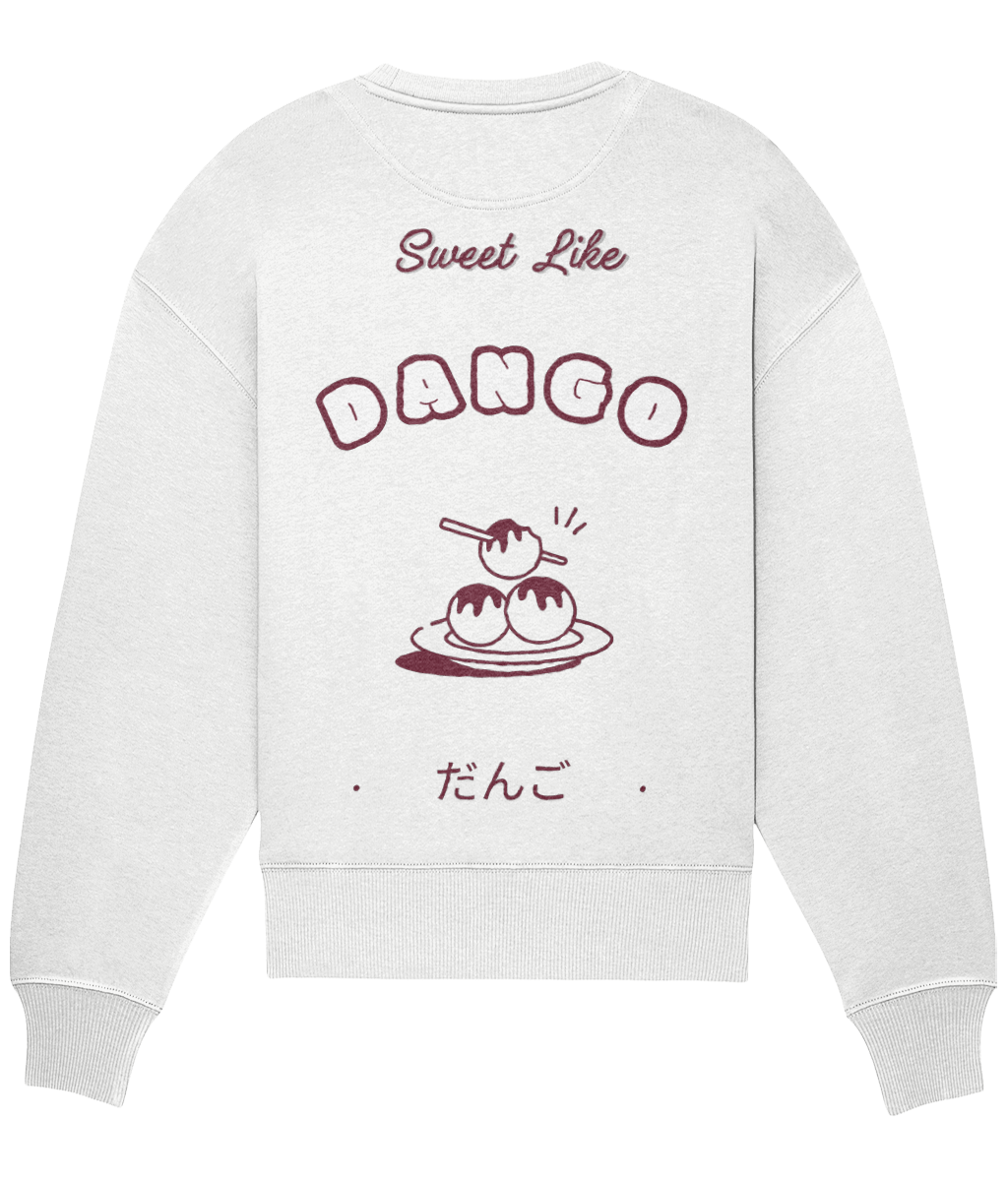 "Sweet Like Dango" Oversized Sweatshirt - Pastel Colors | Organic Cotton with Embroidery by Starcliffart