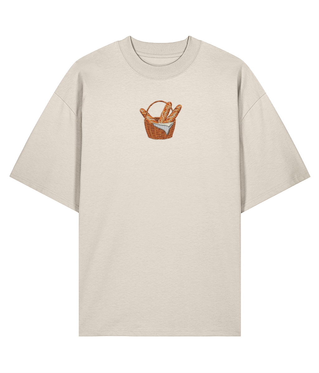 Baguette For The Soul Embroidered Oversized Shirt - off-white