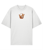 Baguette For The Soul Embroidered Oversized Shirt - white front