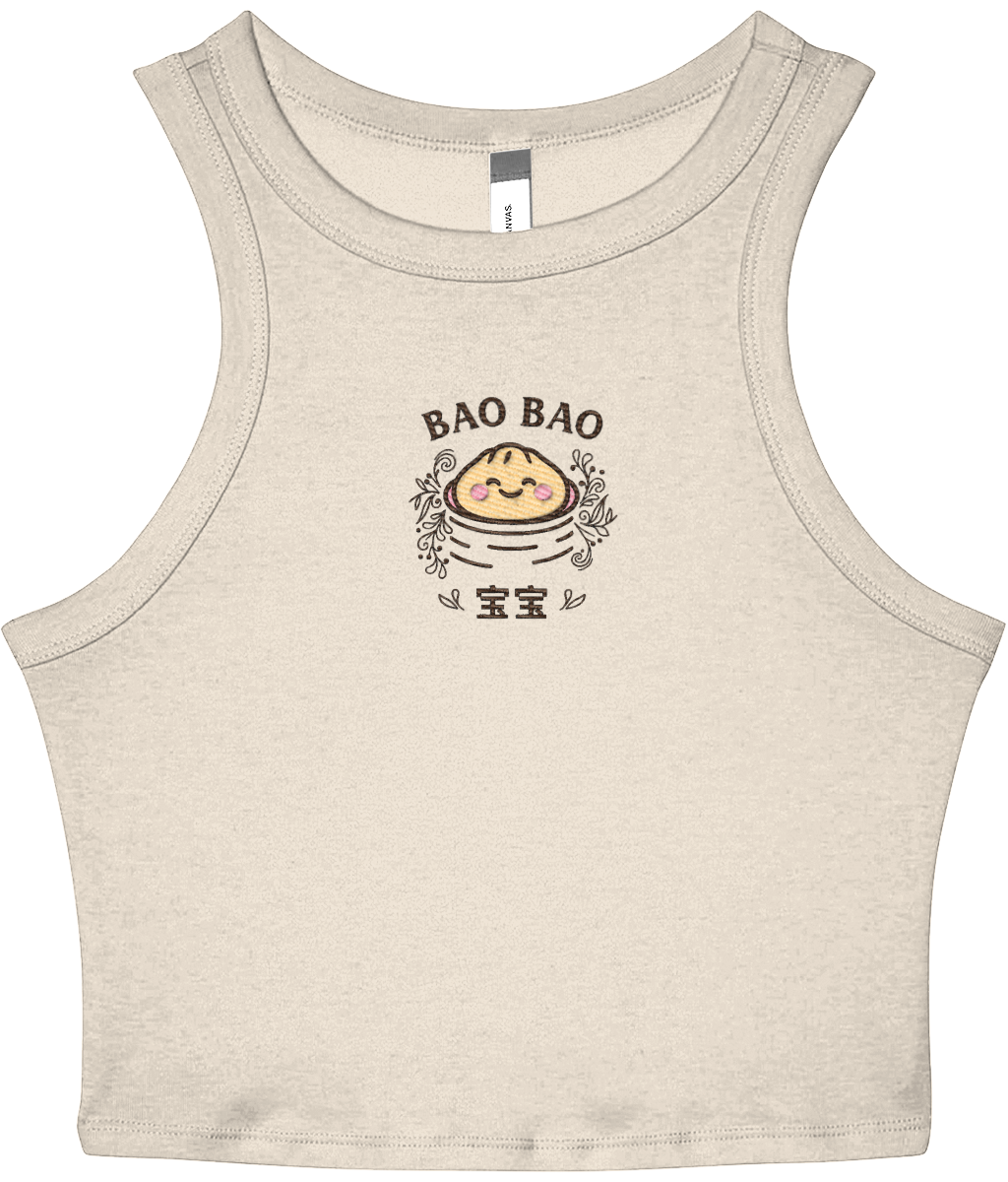 “Bao Bao“ Embroidered Baby Tank –  off-white