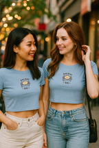 "Bao Bao" Embroidered Baby Tee –  blue worn