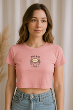 "Bao Bao" Embroidered Baby Tee –  pink worn