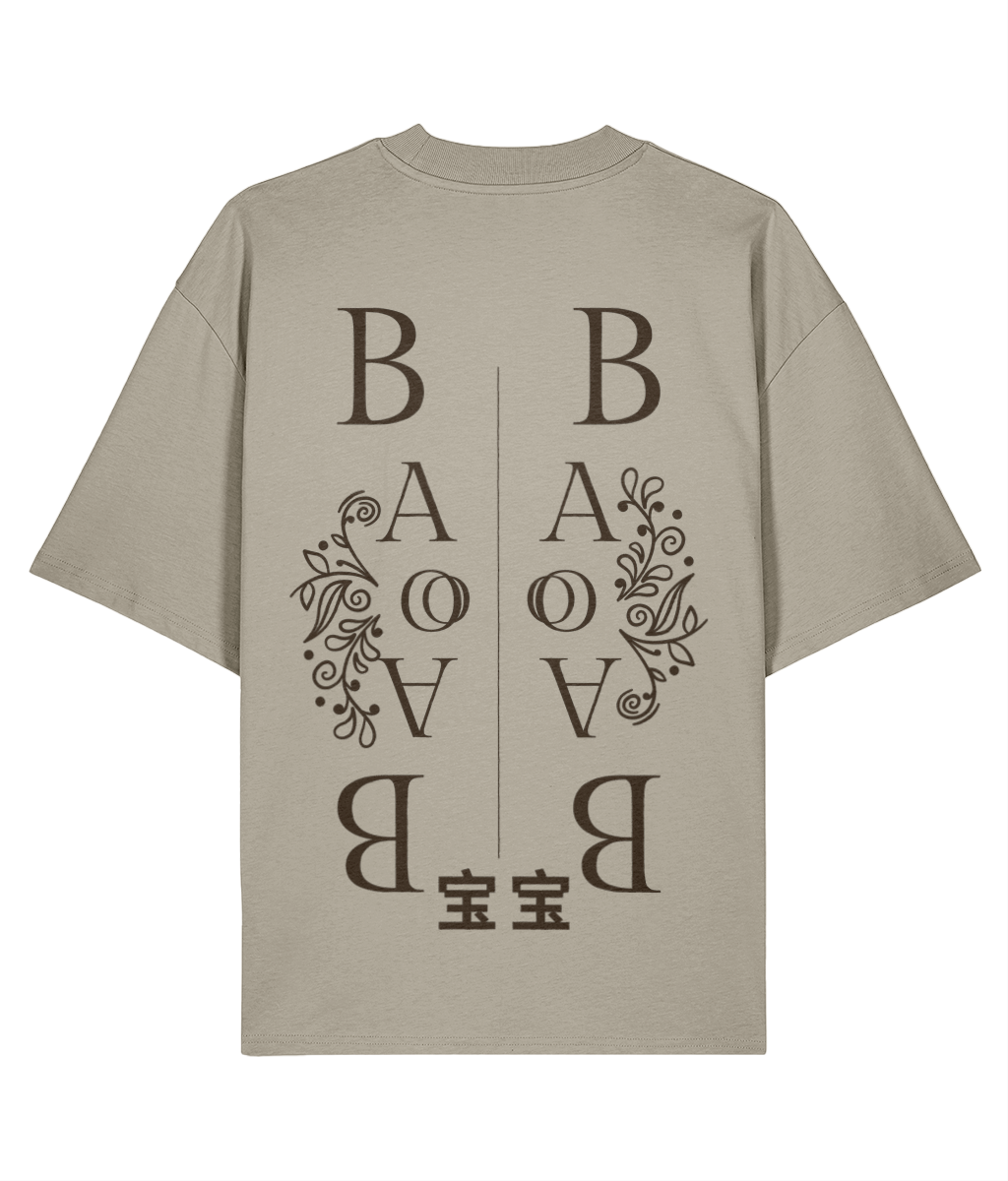 Bao Bao Embroidered Oversized Shirt – Back mineral grey