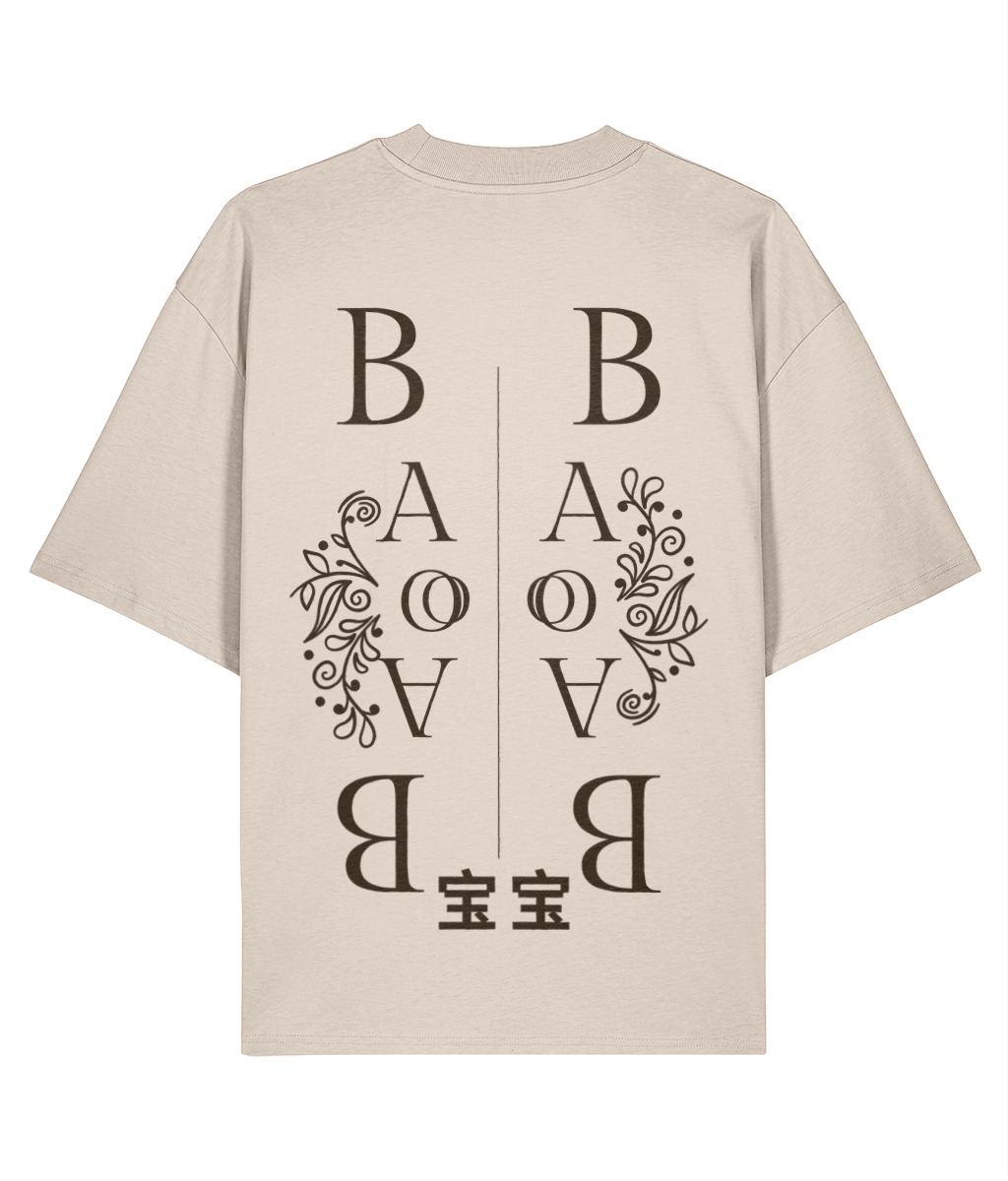 Bao Bao Embroidered Oversized Shirt – White Back Creme