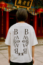 Bao Bao Embroidered Oversized Shirt – White In white worn pretty backprint 