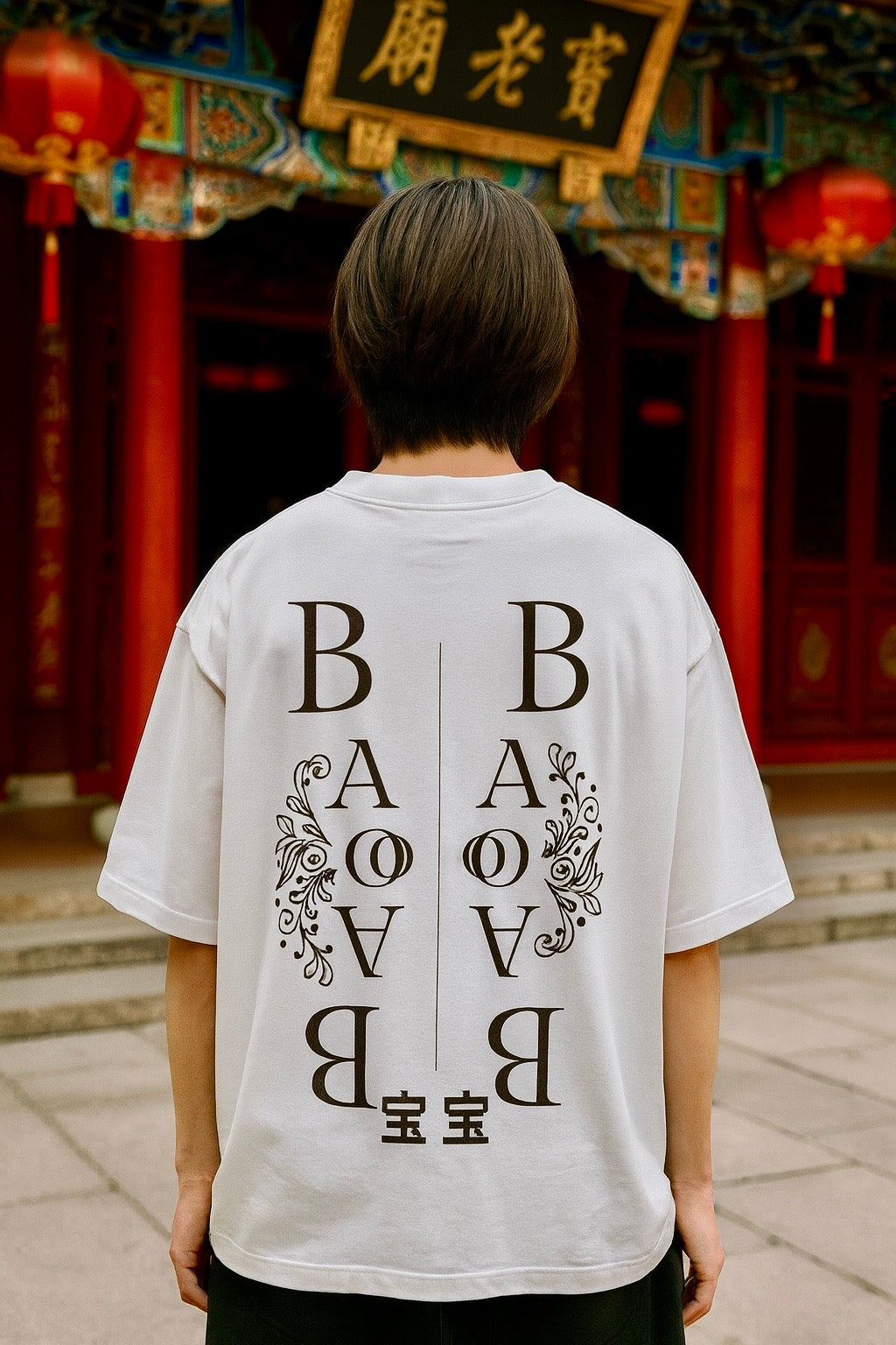 Bao Bao Embroidered Oversized Shirt – White In white worn pretty backprint 