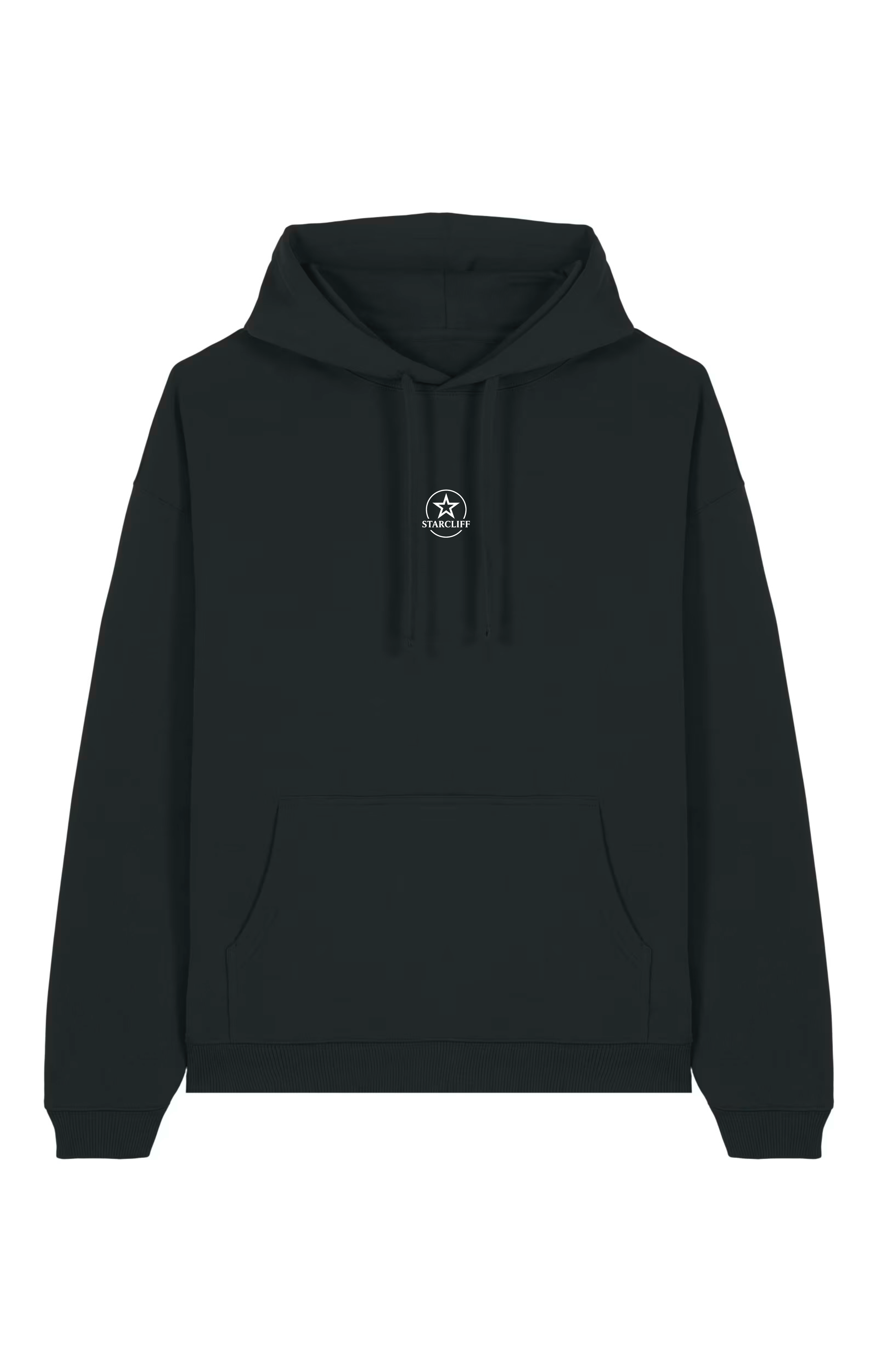 Black front Reflection Oversized Hoodie Black, Blue & Brown – Organic Cotton by Starcliffart