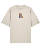 Boba Milk Tea Embroidered Oversized Shirt – Creme fox