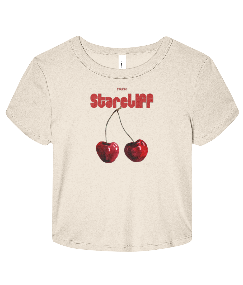 Cherry Baby Tee Creme front