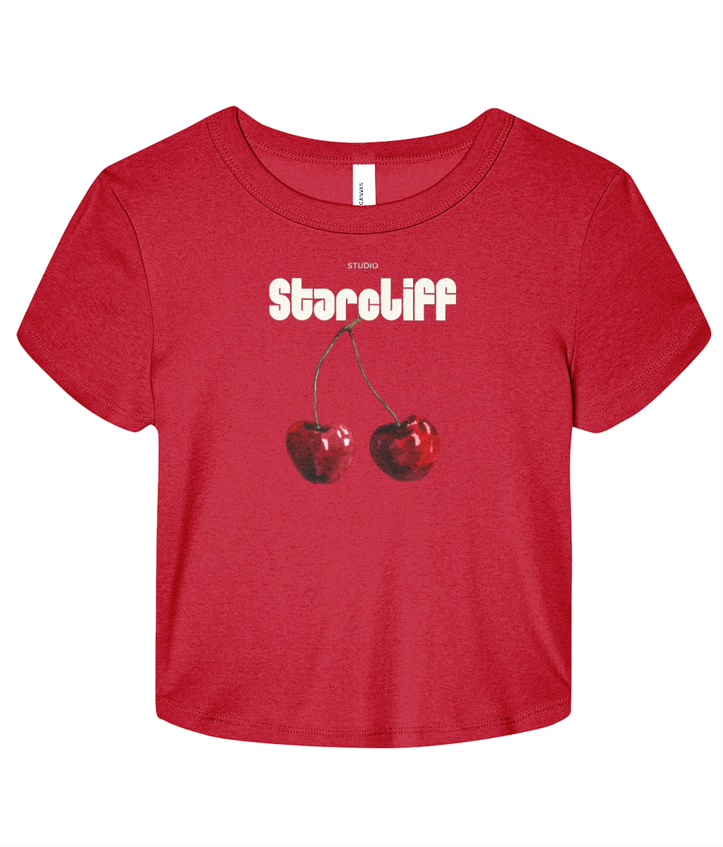 Cherry Baby Tee – red front