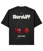 Cherry Oversized Boxy Shirt – Back black