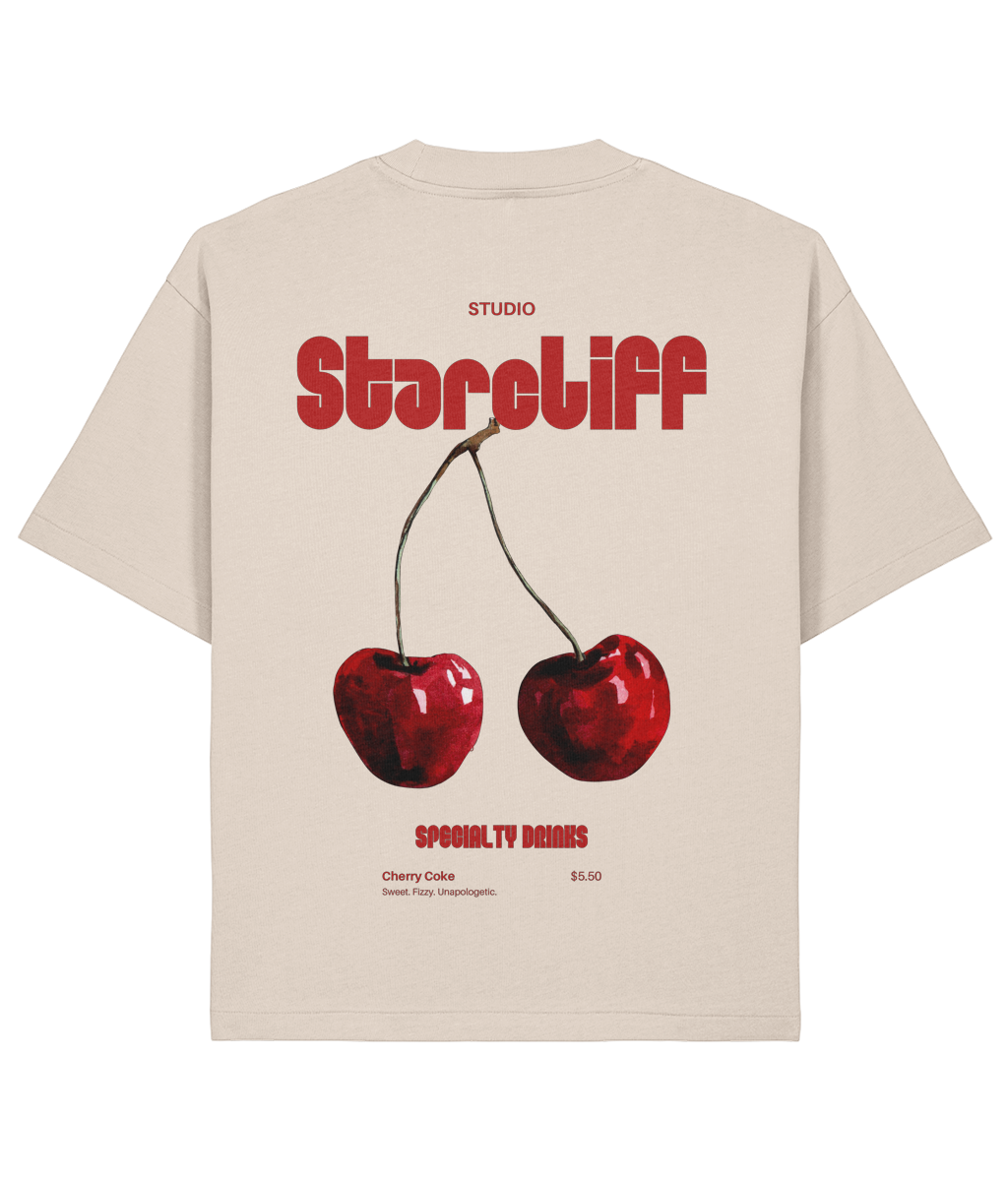 Cherry Oversized Boxy Shirt – Cream Back