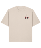 Cherry Oversized Boxy Shirt – Cream Front