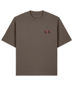 Cherry Oversized Boxy Shirt – mocha front