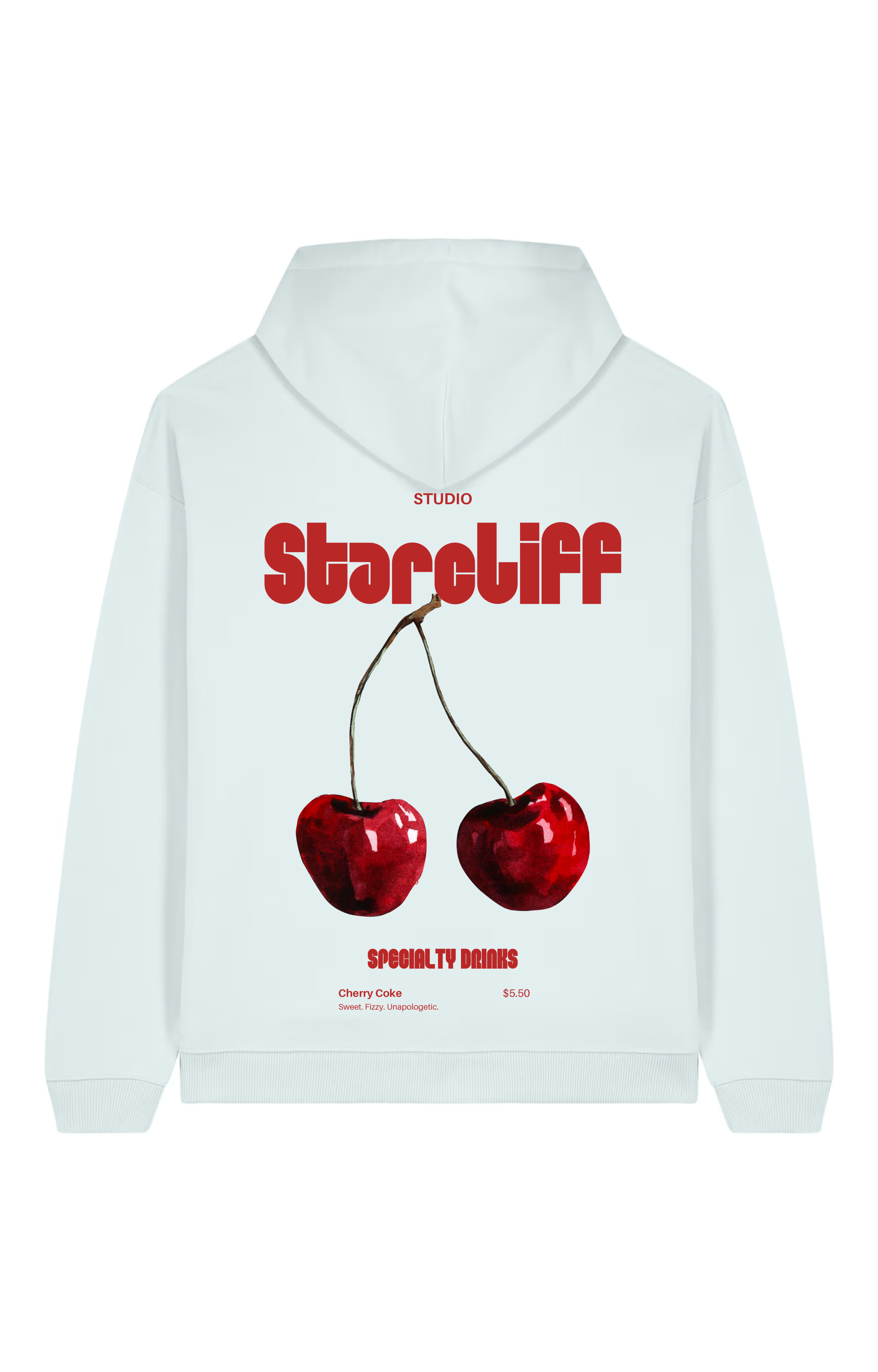 Cherry Oversized Hoodie Light Version – Baby Blue Back