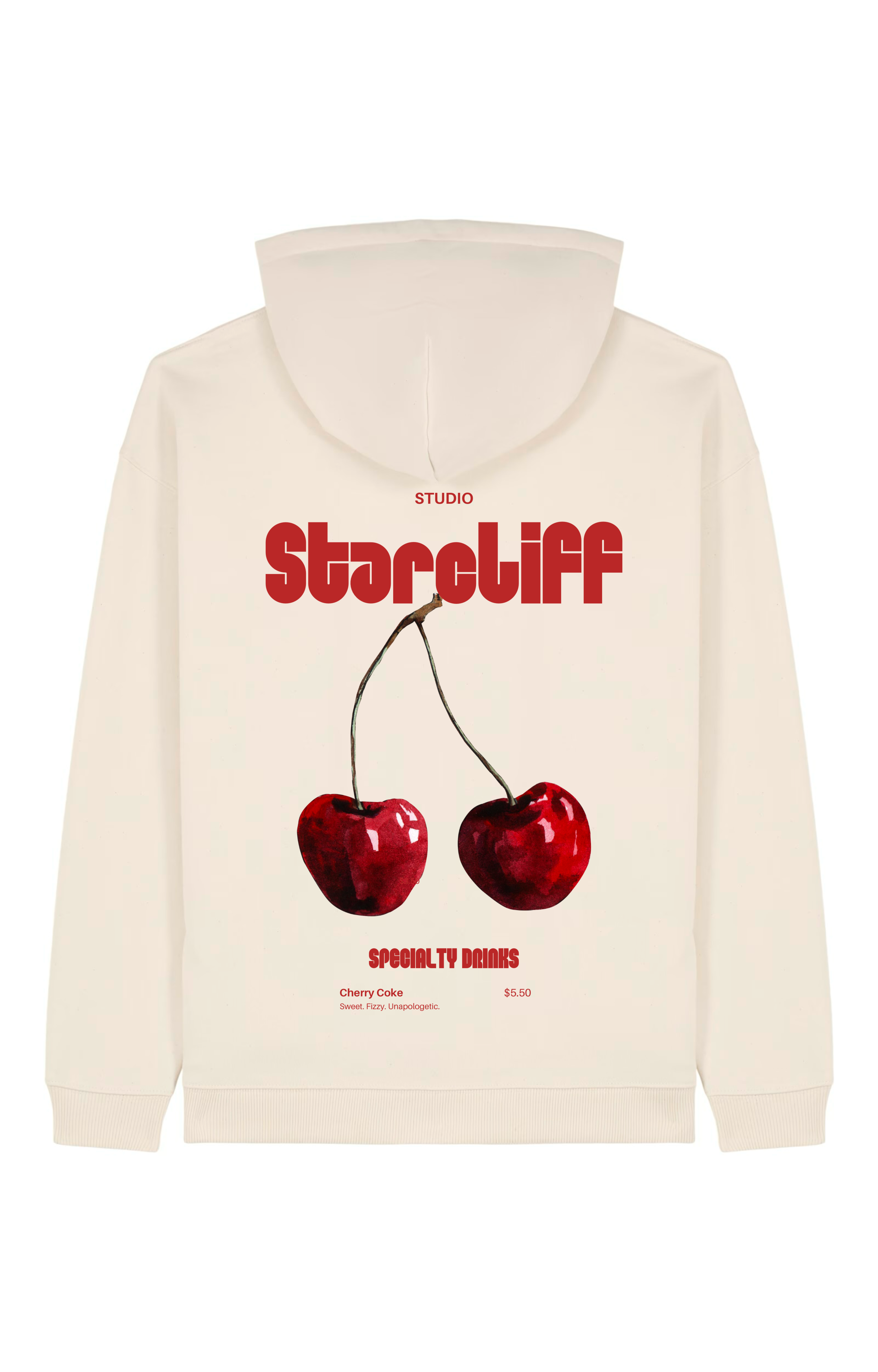Cherry Oversized Hoodie Light Version – Off-White Back