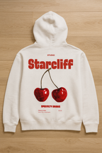 Cherry Oversized Hoodie – White print