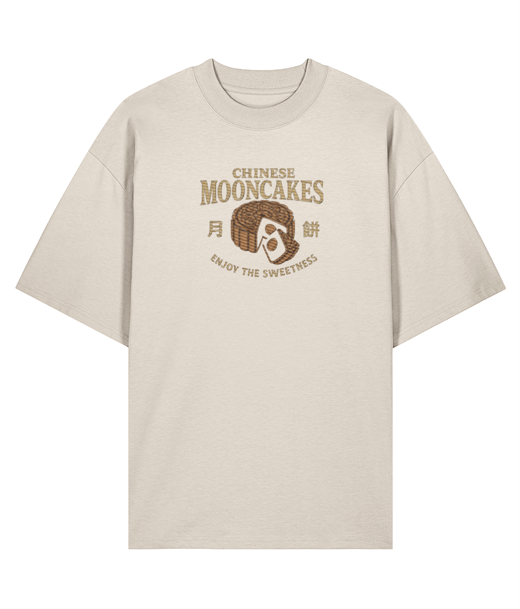 Chinese Mooncakes Embroidered Oversized Shirt – Off-White Front