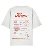 Chinese Takeout Menu Embroidered Oversized Shirt – Back print