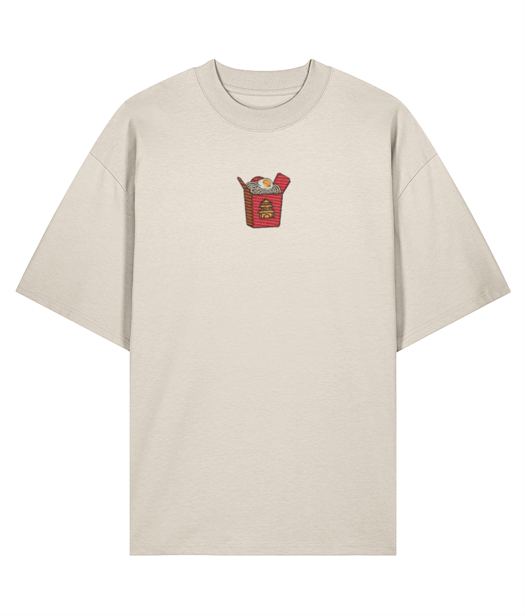 Chinese Takeout Menu Embroidered Oversized Shirt – Offwhite 
