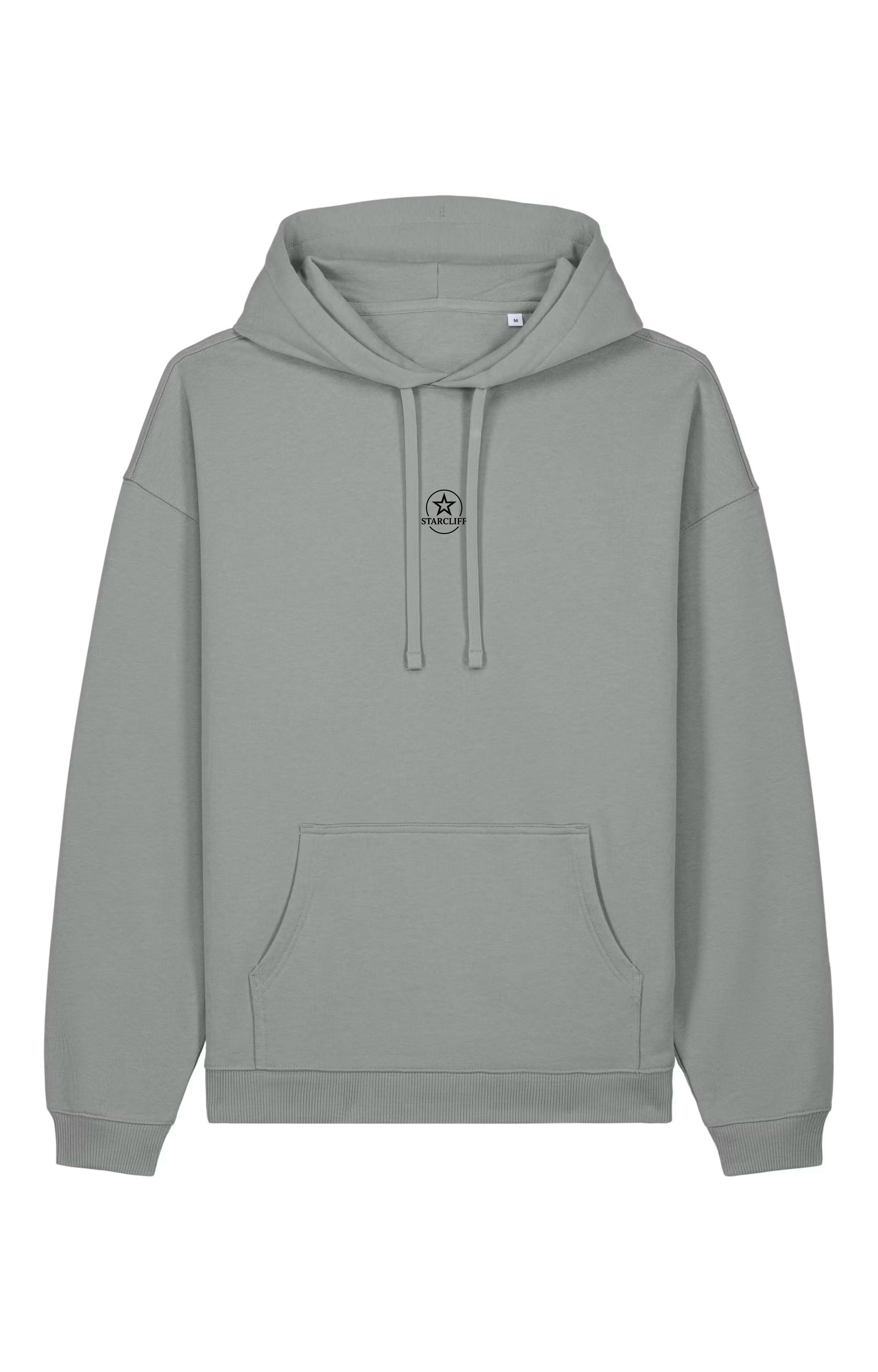Dark grey front Reflection Oversized Hoodie White, Cream & Grey – Organic Cotton by Starcliffart