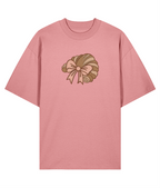 "French Croissant & Bow" Oversized Shirt – pink