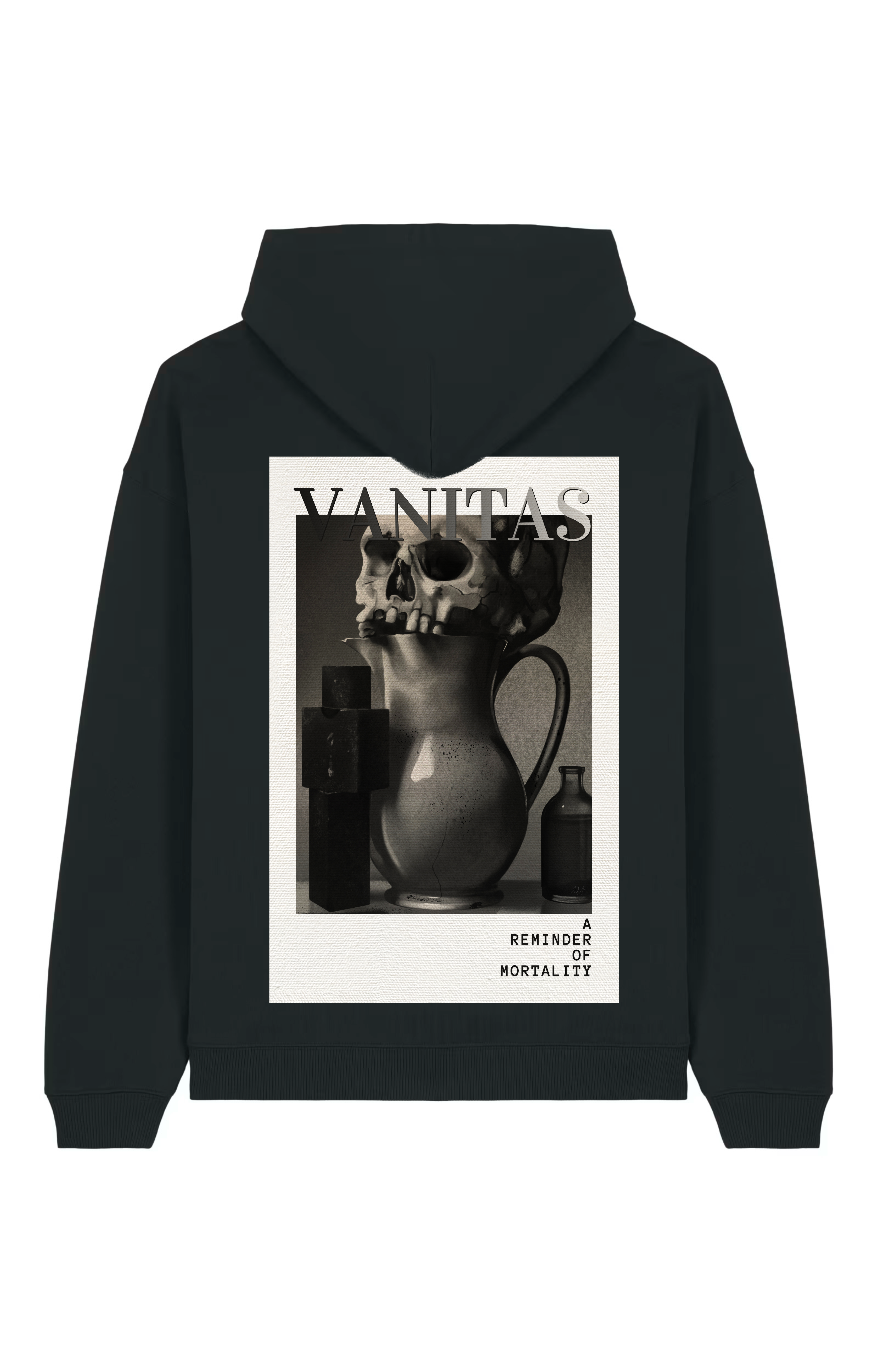 Gothic Vanitas Oversized Hoodie – Black Back