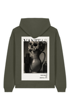 Gothic Vanitas Oversized Hoodie – khaki Back