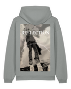 Grey Reflection Oversized Hoodie White, Cream & Grey – Organic Cotton by Starcliffart