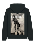 Hoodie black print Reflection Oversized Hoodie Black, Blue & Brown – Organic Cotton by Starcliffart