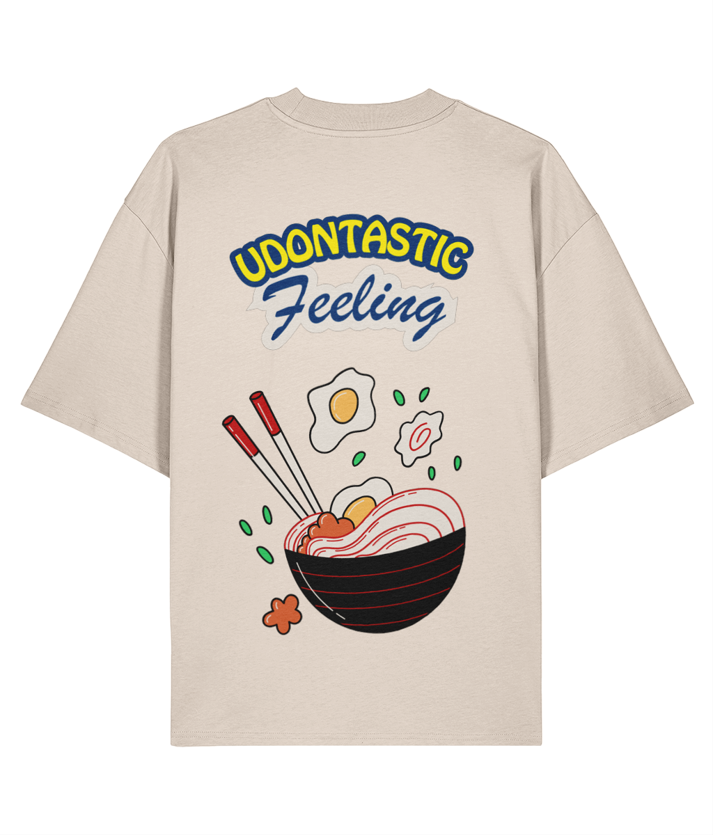 Japanese udon shirt print black Creme 