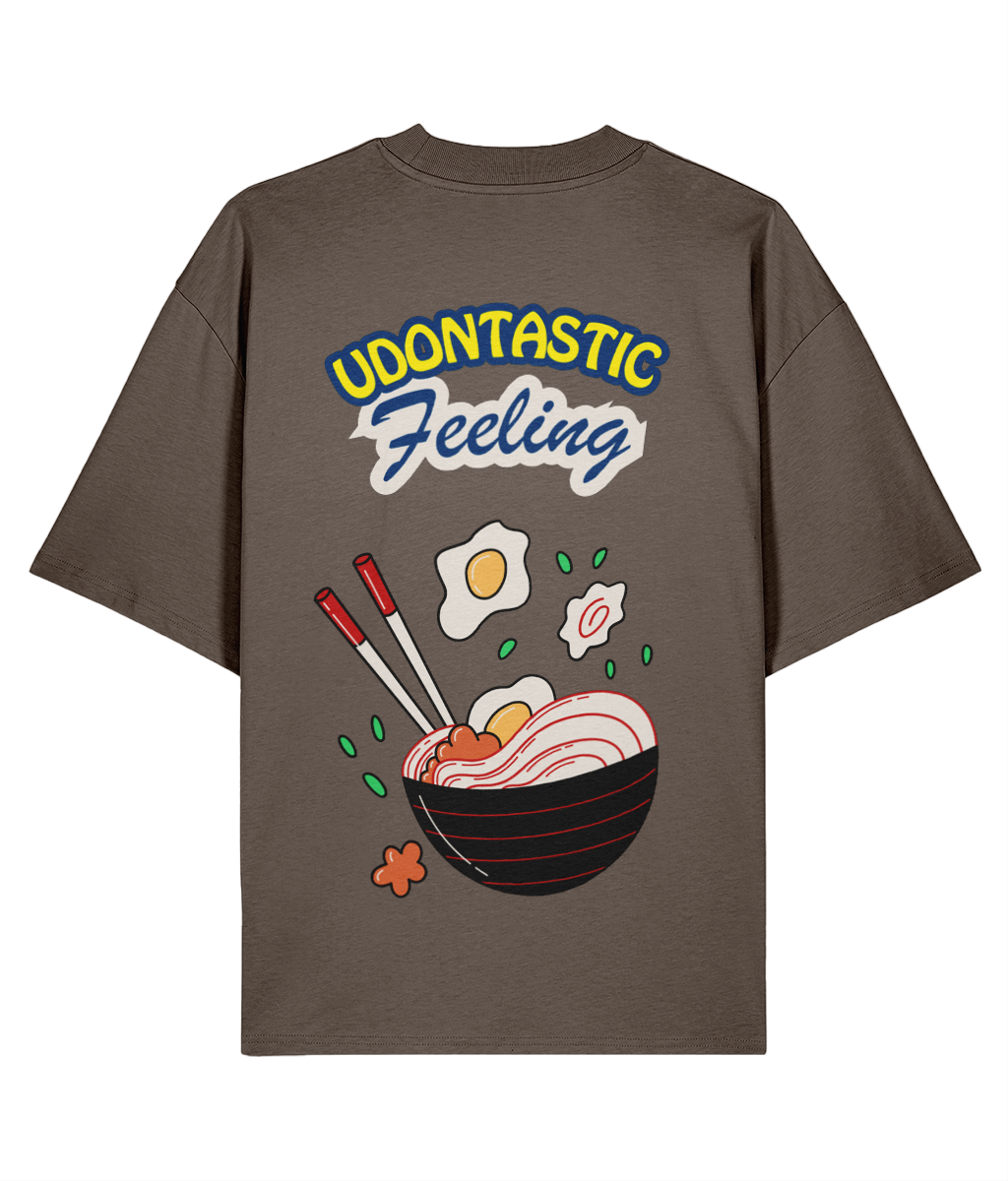 Japanese udon shirt print mocha