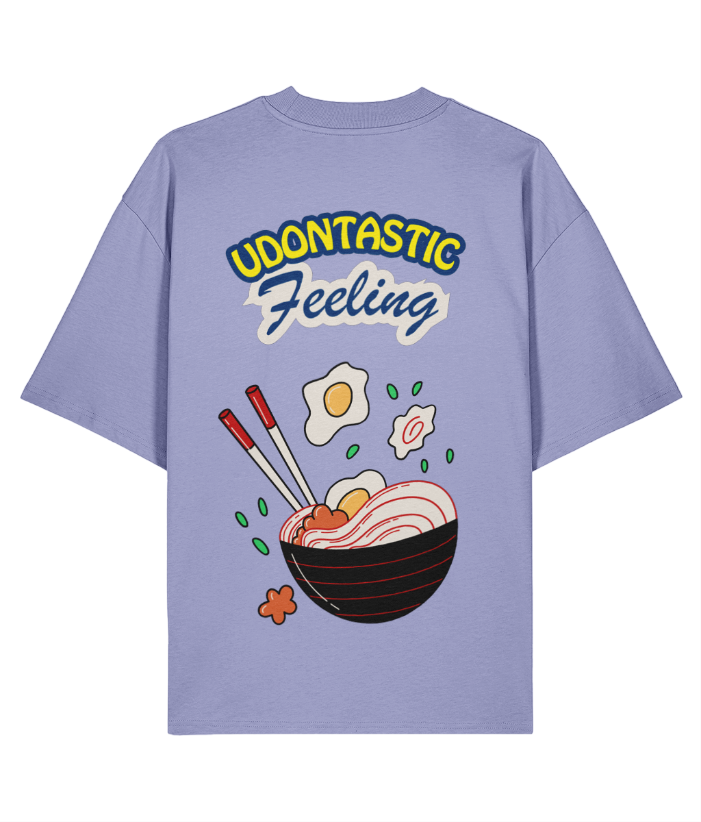 Japanese udon shirt print violet