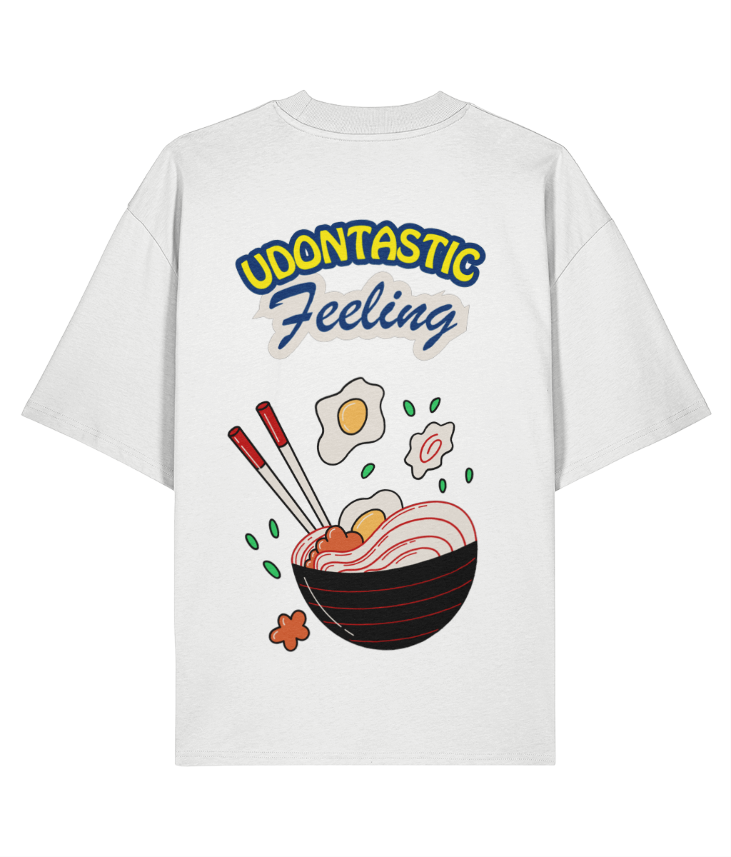 Japanese udon shirt print white