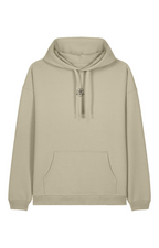 Mineral grey front Reflection Oversized Hoodie White, Cream & Grey – Organic Cotton by Starcliffart