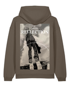Mocha Reflection Oversized Hoodie Black, Blue & Brown – Organic Cotton by Starcliffart