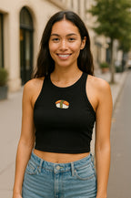 “Nigiri Sushi“ Embroidered Baby Tank –  black worn