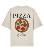 Pizza Time Embroidered Oversized Shirt – Off-White Back