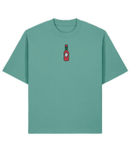 "Red Hot Chili Sauce" Shirt –  front turquoise