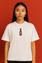 "Red Hot Chili Sauce" Shirt – front worn white