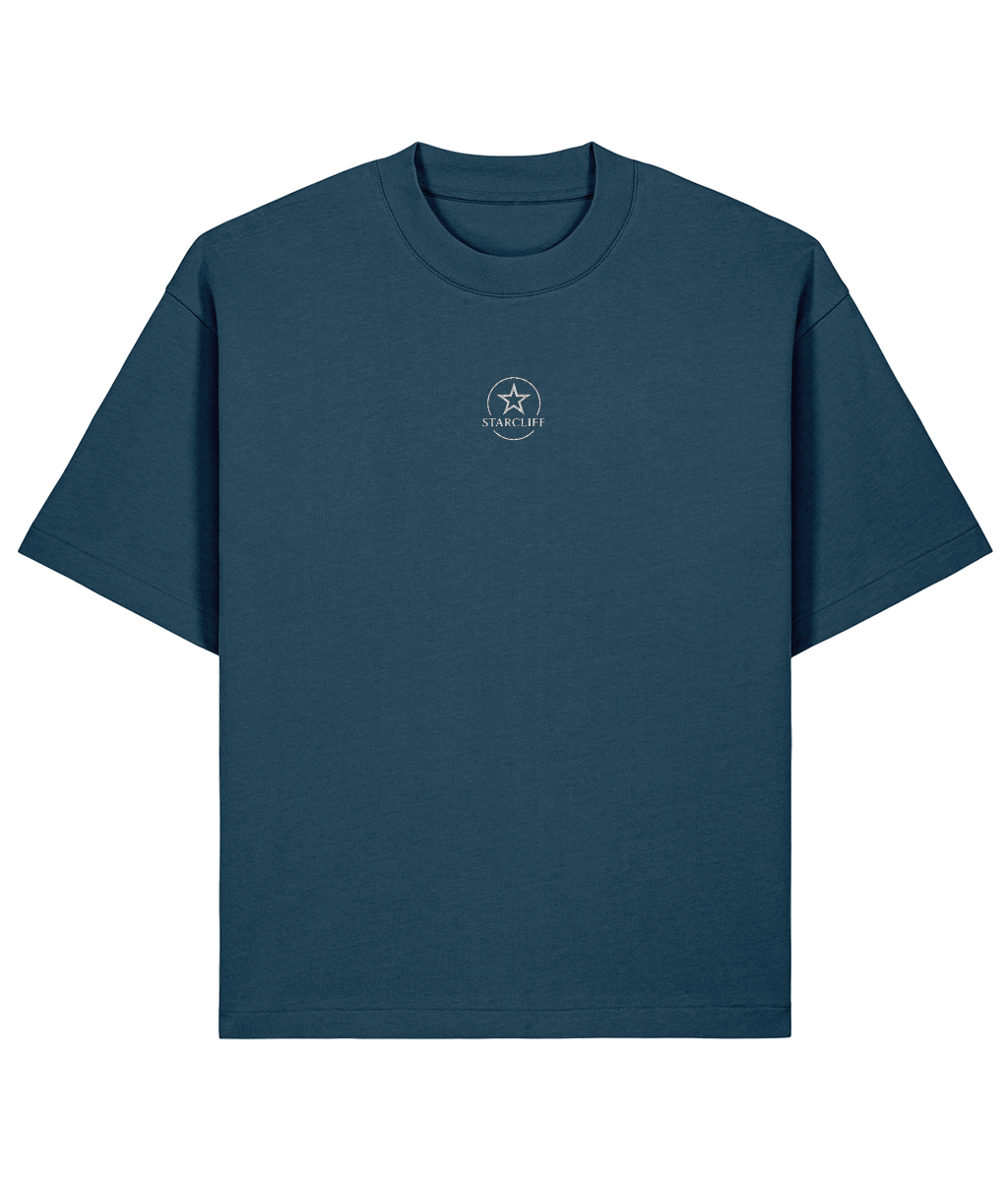 Reflection Oversized, Boxy Shirt Black, Blue & Brown – Organic Cotton by Starcliffart Deep teal 