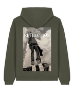 Reflection Oversized Hoodie Black, Blue & Brown – Organic Cotton by Starcliffart Khaki