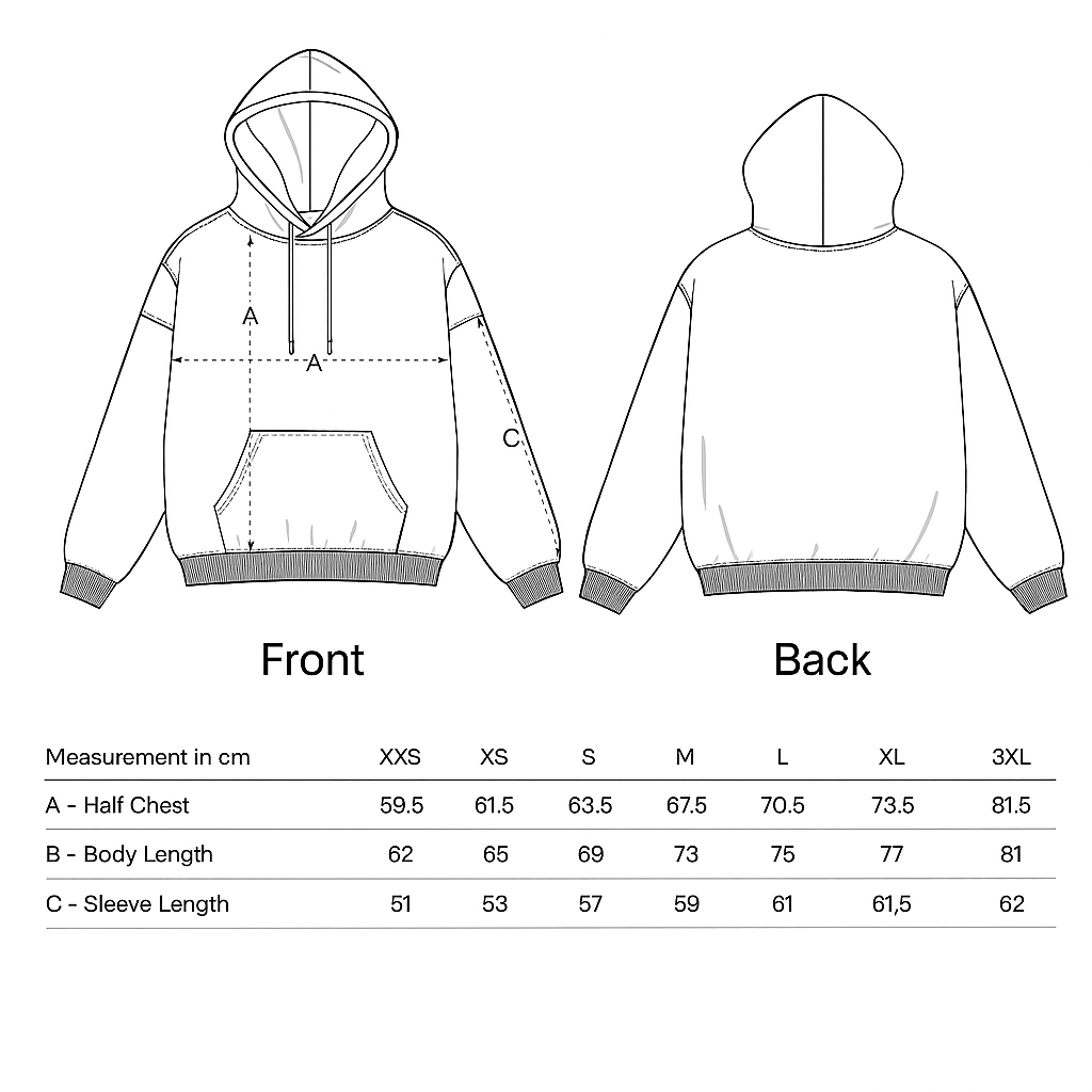 Reflection Oversized Hoodie – Black, Blue & Brown – Organic Cotton with Embroidery by Starcliffart