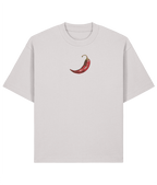 Stay Spicy Oversized Boxy Shirt –  Embroidery  Offwhite