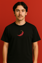 "Stay Spicy" Oversized Boxy Shirt –  worn