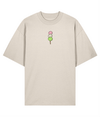 Sweet Like Dango Embroidered Oversized Shirt off-white  front