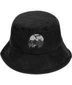 Vanitas Gothic Embroidered Bucket Hat –  Black skull 
