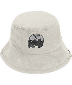 Vanitas Gothic Embroidered Bucket Hat –  Off white skull