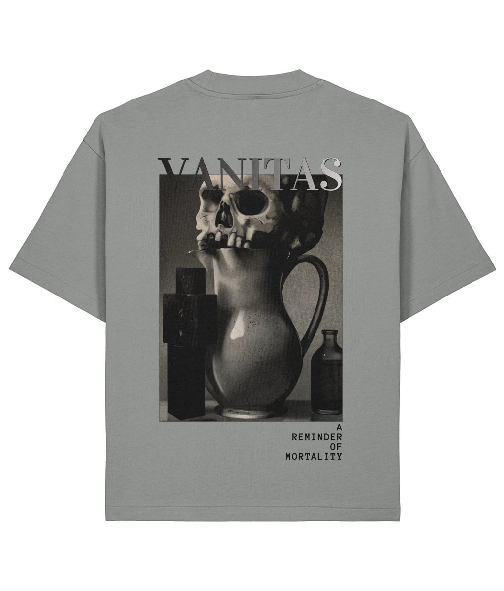 Vanitas Oversized Boxy Shirt – Grey Back